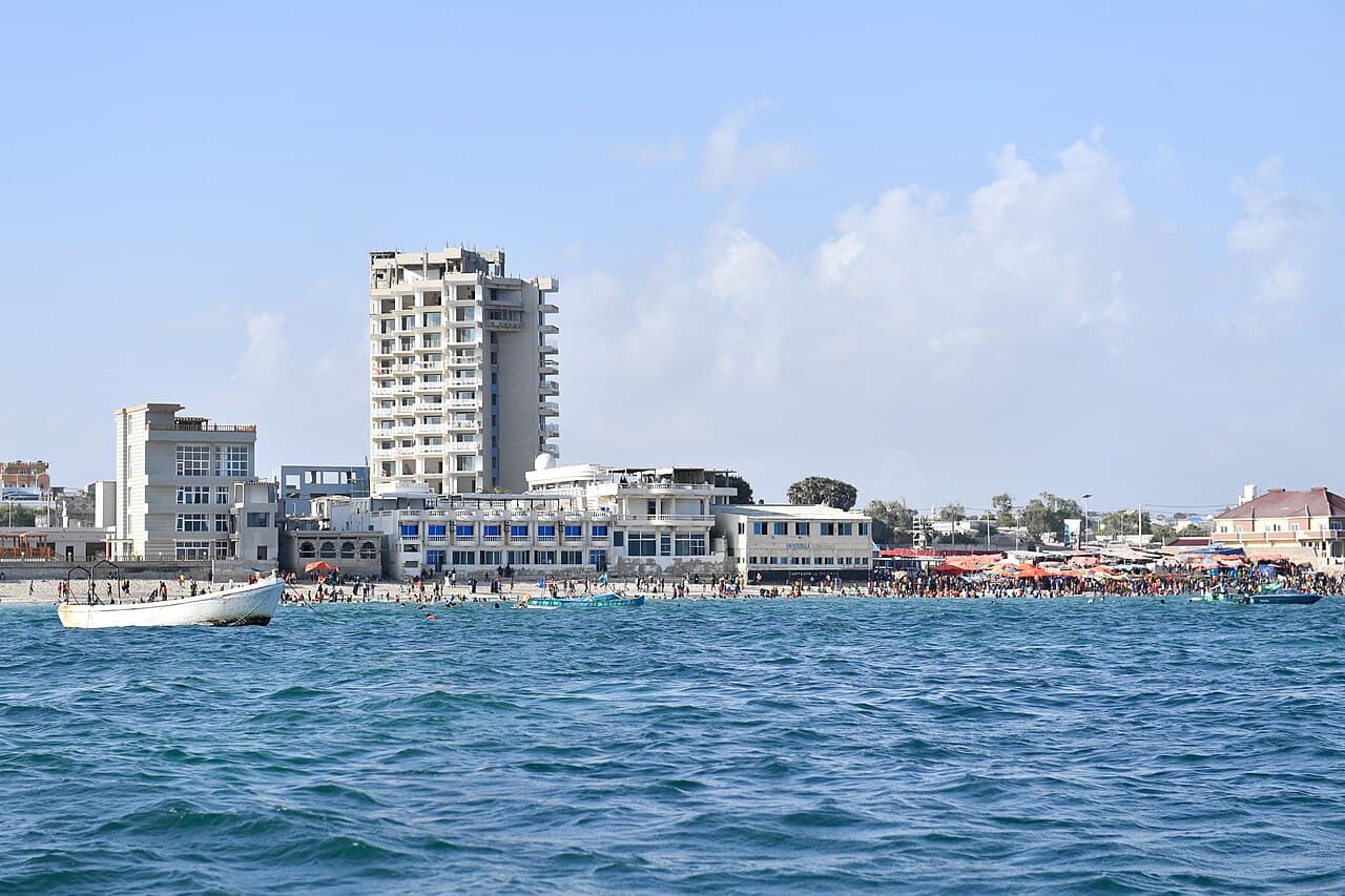 Lido Beach, Mogadishu, viewed from the Indian Ocean